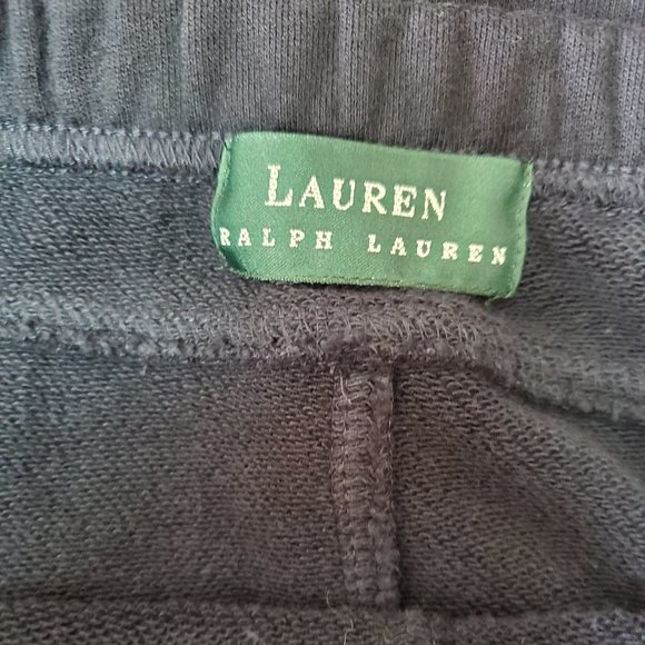 RALPH LAUREN Terry Knit Black Skirt Tie Waist - Picture 6 of 6